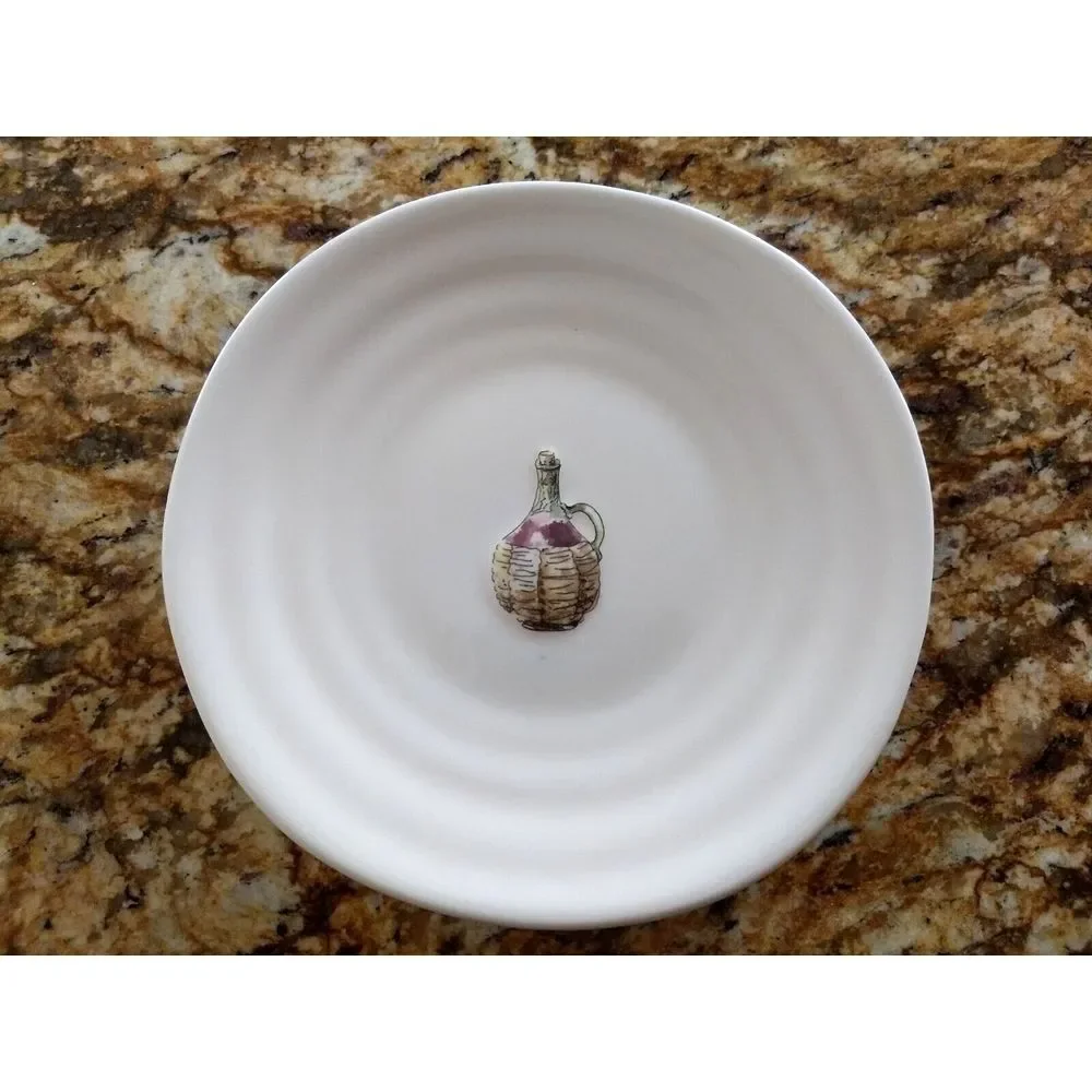 Williams Sonoma Appetizer Canapé Cheese Plates‎ WINE BOTTLE SERIES Set of 4